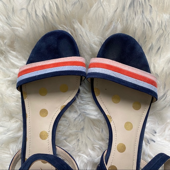 Boden  Zoe Navy Suede Striped Heeled Sandals
Boden size 38. In good condition - Picture 12 of 16